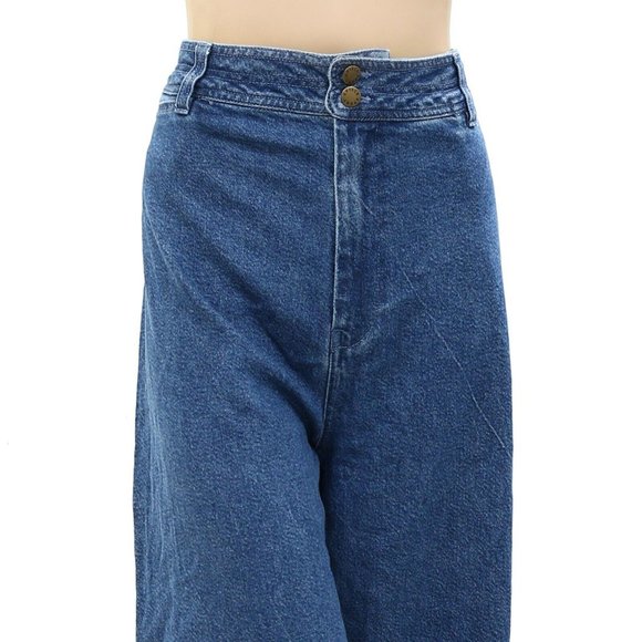 Apiece Apart Merinda Denim Pants Jeans Wide Leg High Waisted XXL NEW - Picture 8 of 10